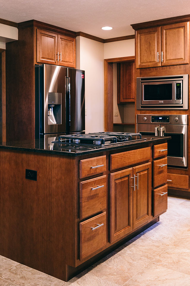 Decatur West Lafayette L Shaped Kitchen Remodel appliances vert w