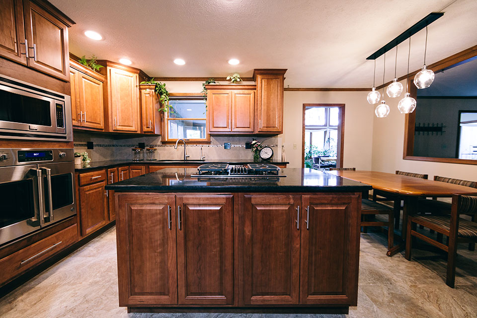 Decatur West Lafayette L Shaped Kitchen Remodel island w