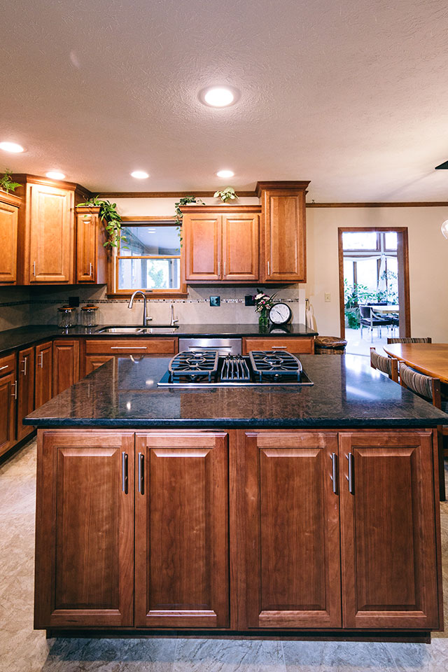 Decatur West Lafayette L Shaped Kitchen Remodel island vert w