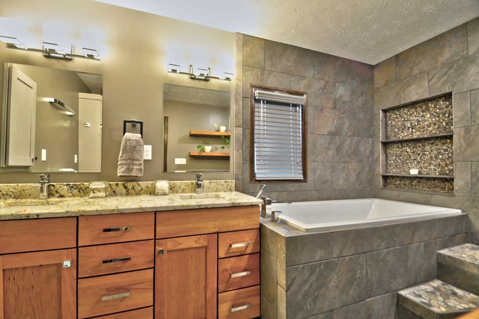 Jennings Street West Lafayette Contemporary Bathroom Remodel Tub