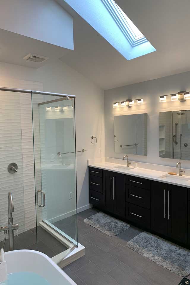 LaGrange Street West Lafayette Contemporary Bathroom Remodel Side View