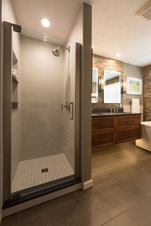 Craftsman Primary Bathroom Remodel West Lafayette IN Shower