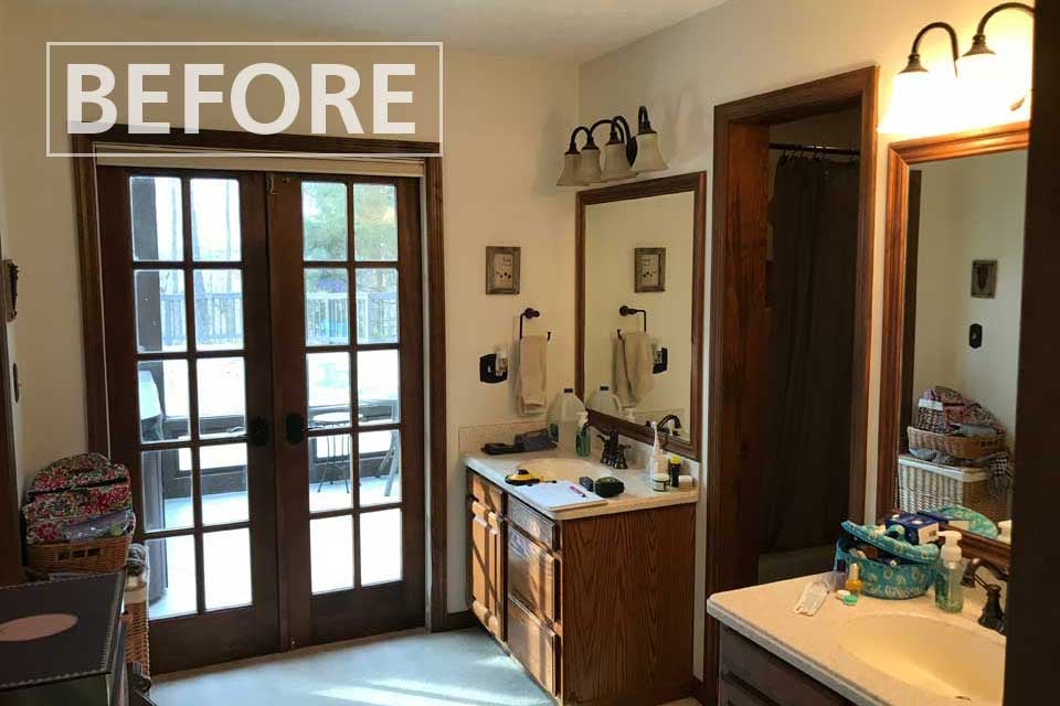 Castellan Lafayette Two Story Home Addition Bathroom Before