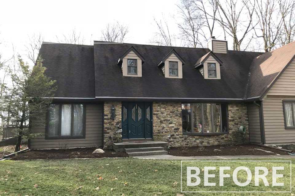 Castellan Lafayette Two Story Home Addition Exterior Before Rev