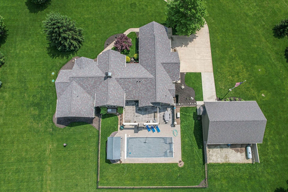 Home Addition Brookston IN Exterior Ariel View