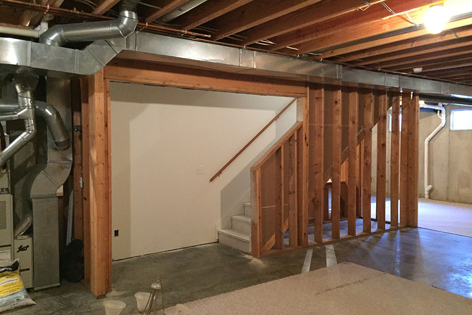 Covington West Lafayette Basement Remodel Before