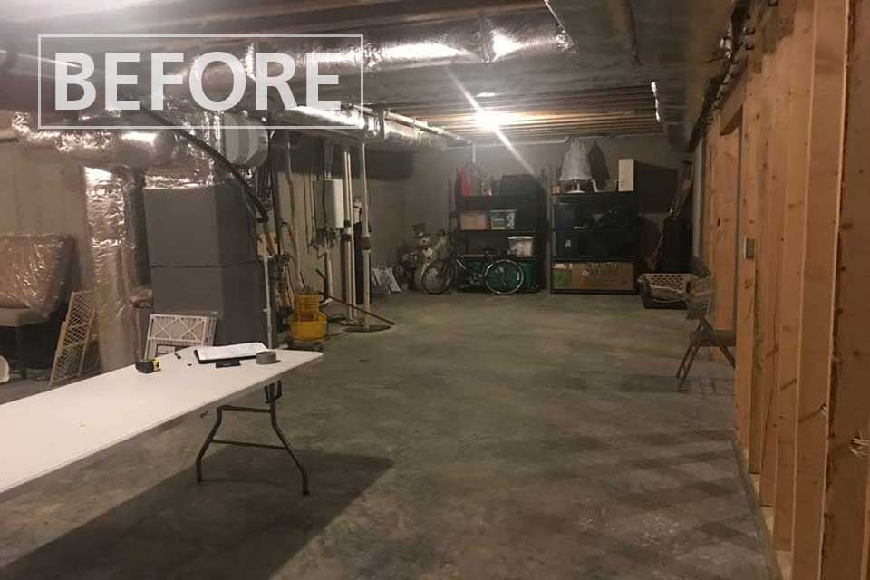 Burnley Drive West Lafayette Basement Remodel Before