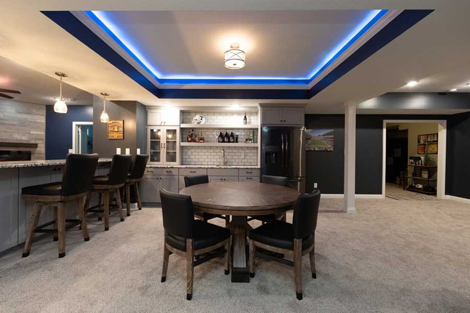  Burnley Drive West Lafayette Basement Remodel Sitting Area