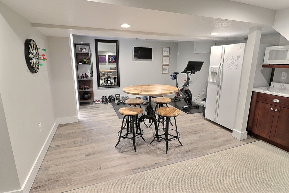 Basement Remodel Workout Area West Lafayette IN
