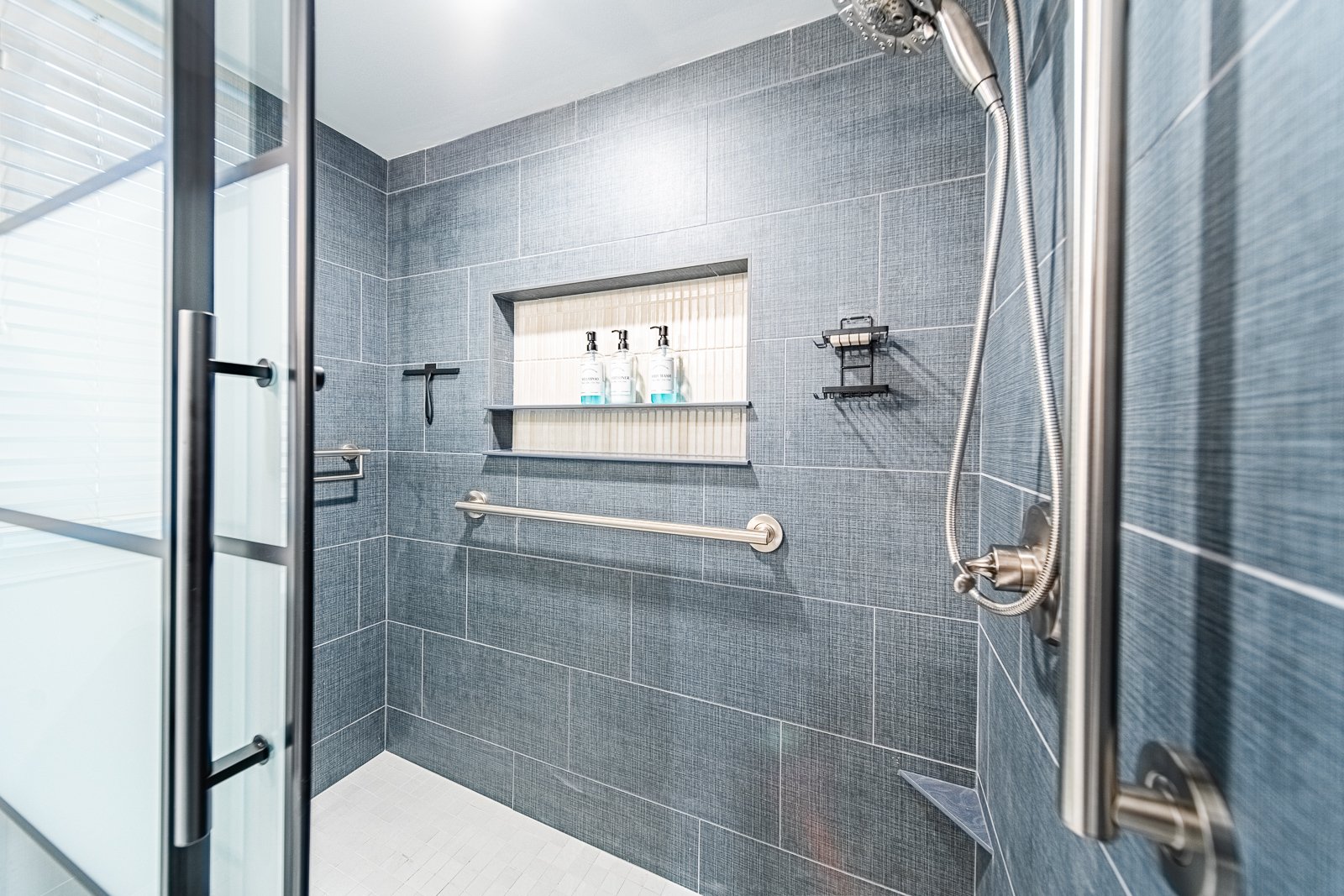 sliding shower door walk in