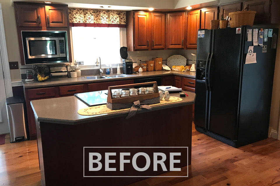  Traditional Kitchen Remodel Drawbridge Lafayette front view w before