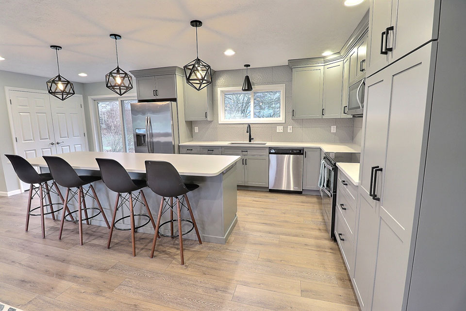Looking for a kitchen or floor remodel near you? Check out this project by Riverside Construction in West Lafayette, Indiana! Contact us.