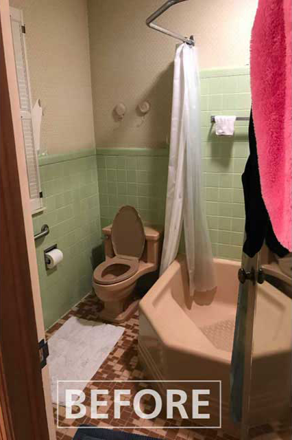 Cherry Lane West Bathroom Remodel Shower Before