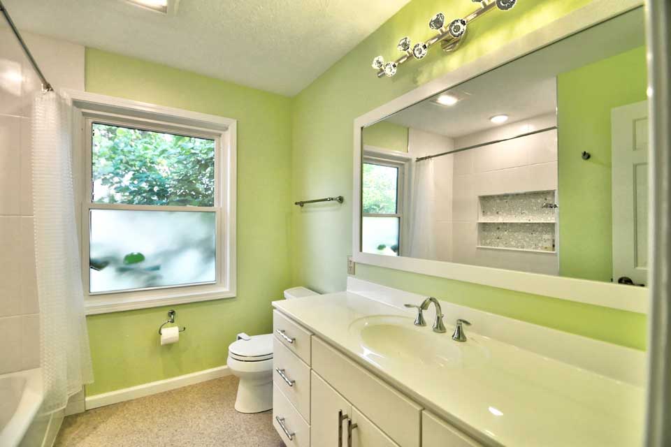 Primary Bath, Hall Bath and Powder Room Remodel in West Lafayette, IN