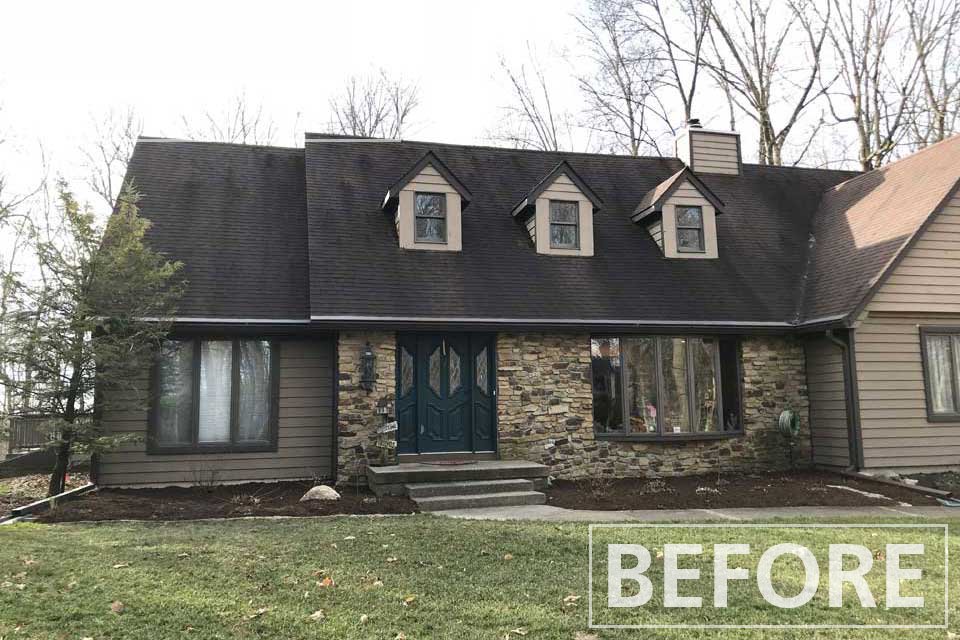 Castellan Lafayette Two Story Home Addition Exterior Before Rev