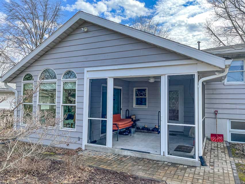 Screen Porch Addition on Park Ridge Drive in West Lafayette
