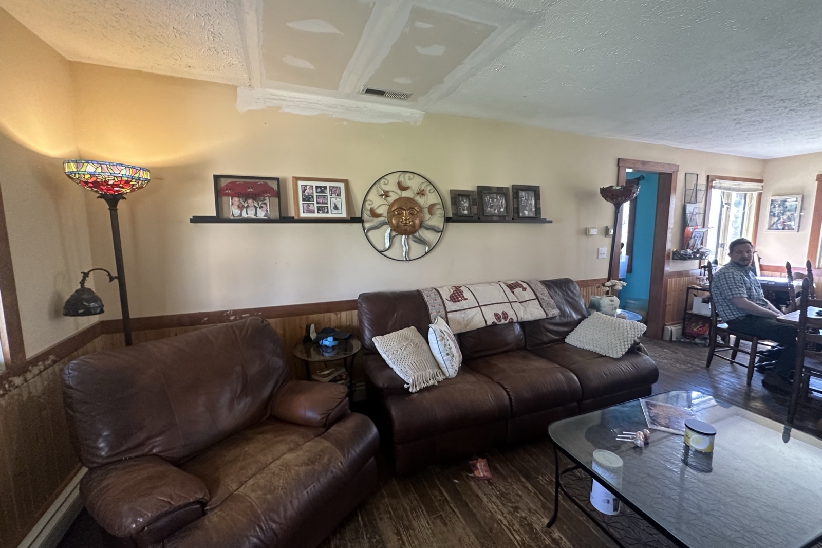 Lafayette family room wooden charm before