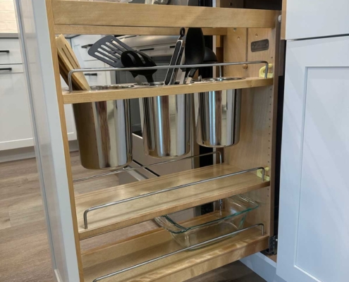 Riverside Construction Remodeling Showroom - Kitchen pull-out drawer