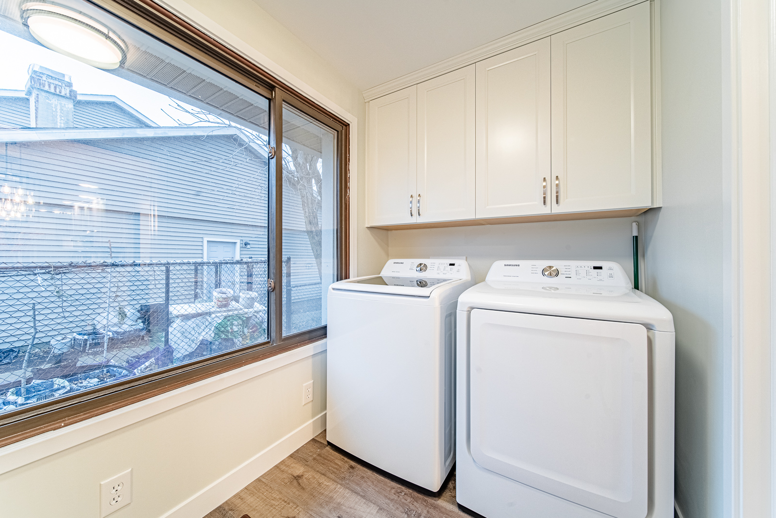 Compact and efficient laundry area in a Tippecanoe County home, part of a larger remodel.